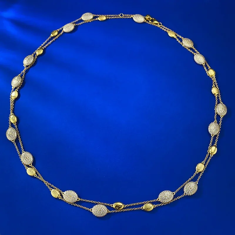 The New S925 Silver Bohemian Style Brushed Series Can Be Made Into Necklaces,  Sweaters, and Waist Chains