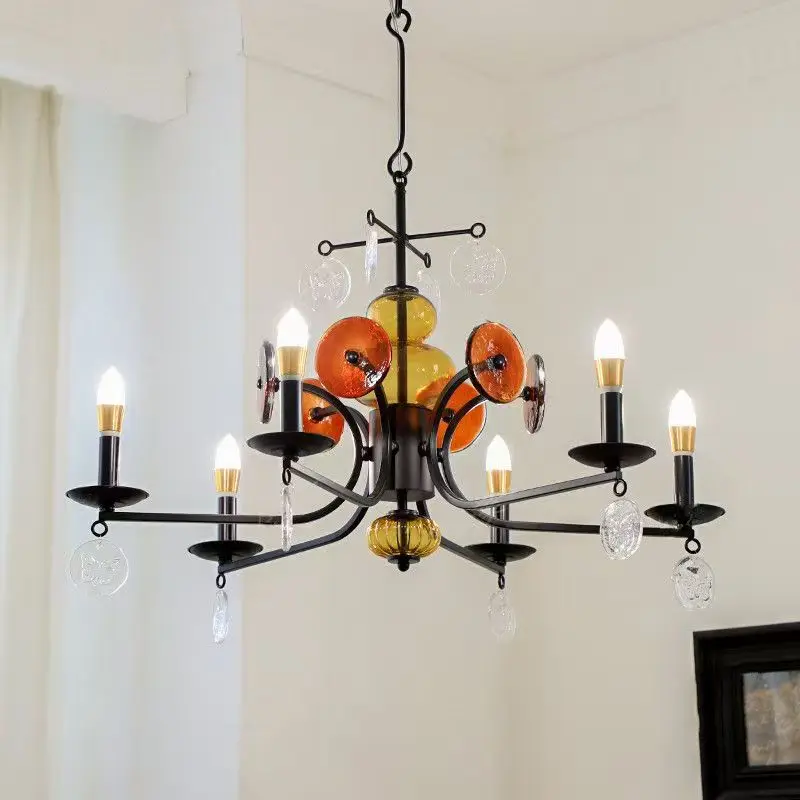 Symphony chandelier- Simple Nordic modern vintage decorative lamp for American retro living room hall