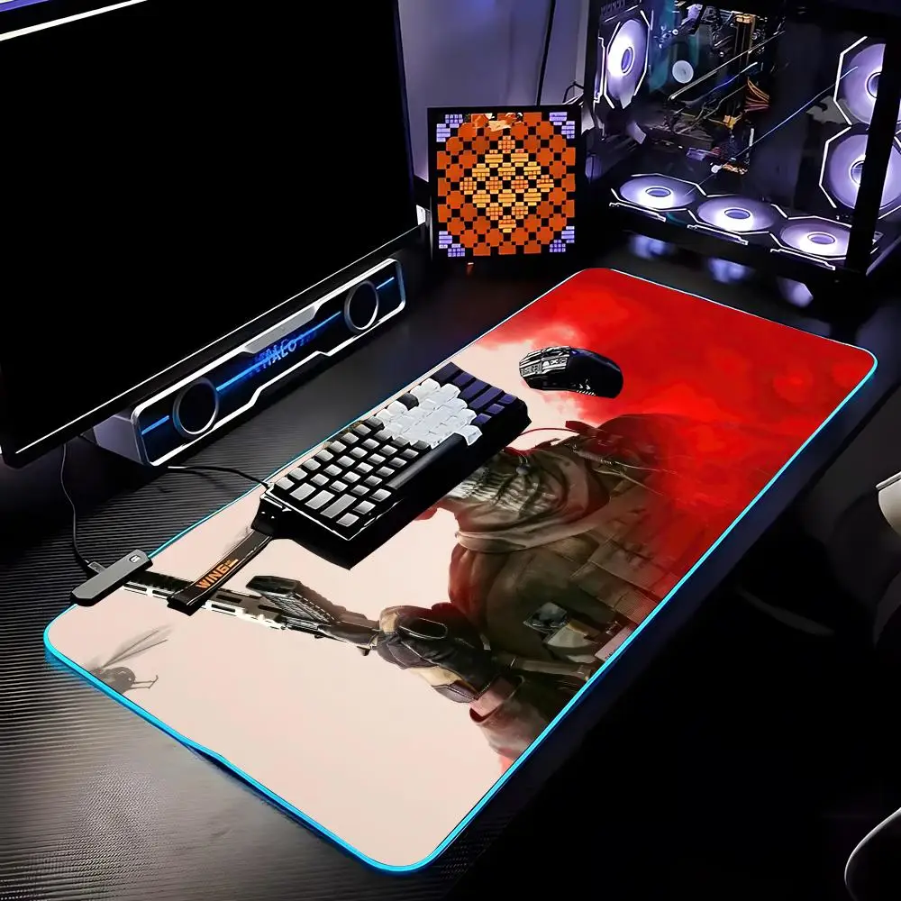 

Game C-Call Of D-Duty-S Mouse Pad RGB HD Mousepad Pad Rug Desk Mat Computer Gaming PC Accessories Rubber Keyboard LED Mats