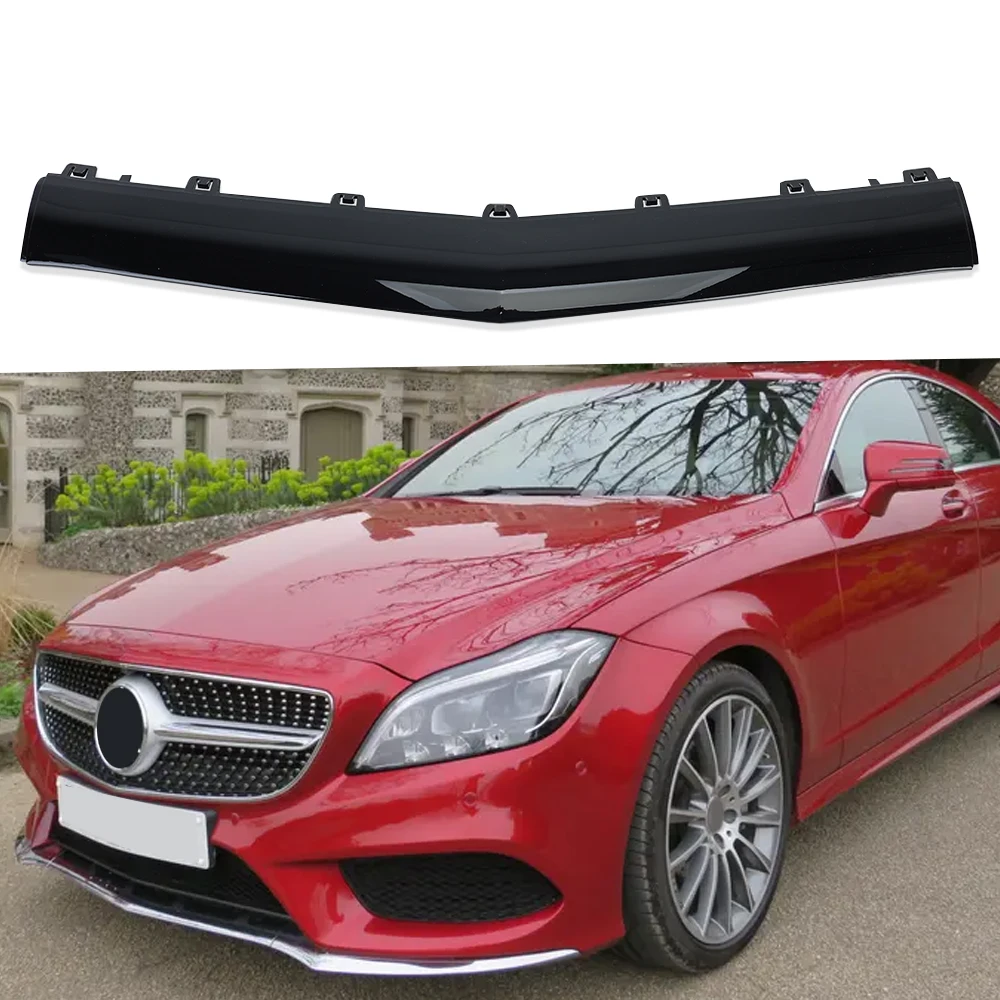 Glossy Black Front Bumper Moulding Trim for Mercedes-Benz CLS400 CLS550 2015 2016 2017 2018 A2188851674 Car Accessories