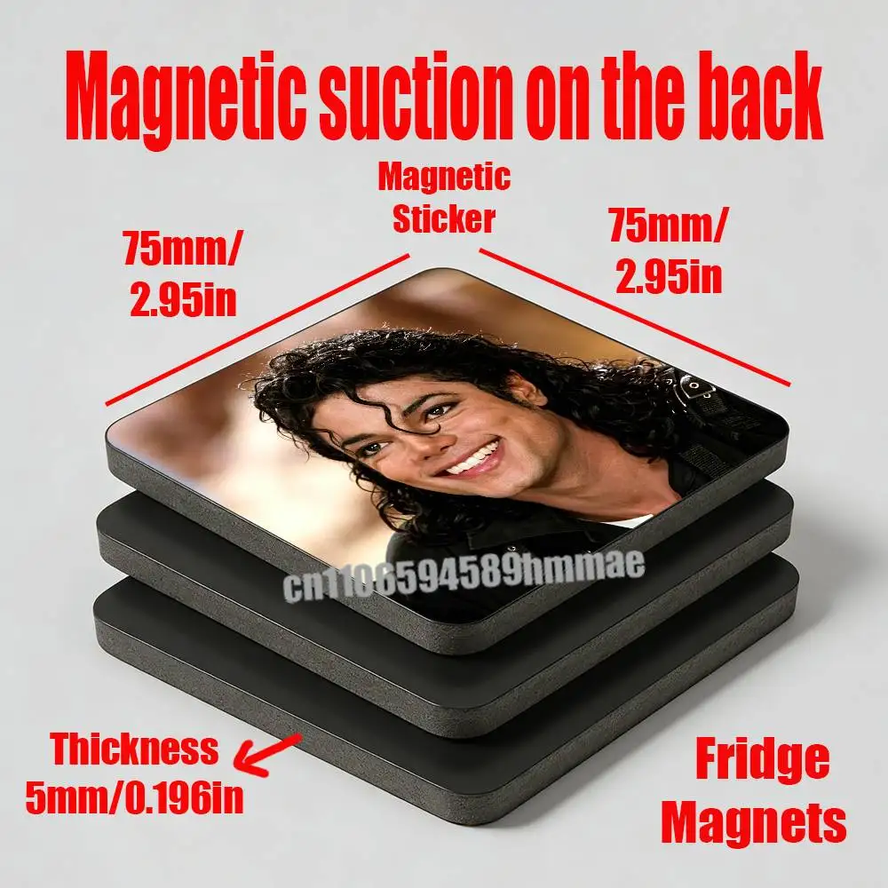 For M-Michael Singer J-Jackson Fridge Magnets Freezer Metal Cabinet Custom Refrigerator Magnetic Card Case