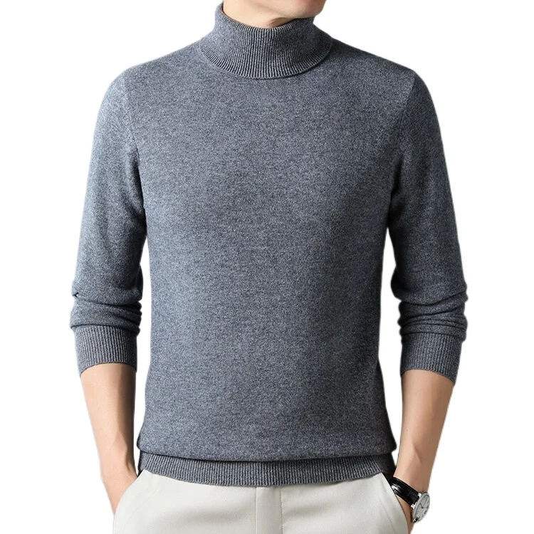 عالية الجودة شتاء جديد الرجال الياقة المدورة سترة الموضة شريط غير رسمي محبوك الدافئة سميكة سترة البلوز البلوزات