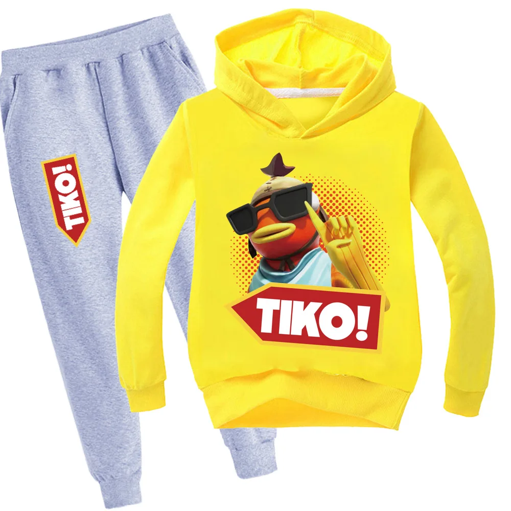 Kids Tiko Sweatshirts Boy Clothing Set Fishstick Hoodies Halloween Clothes for Teen Girls Children Hooded Sportswear Suit