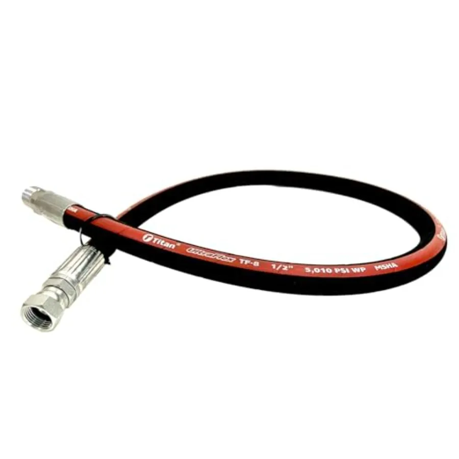

84 Inch 3/8 Ultraflex Hose Assembly with 3/8 Female JIC x 3/8 Male NPT 5 583 psi Black High Pressure Resistance