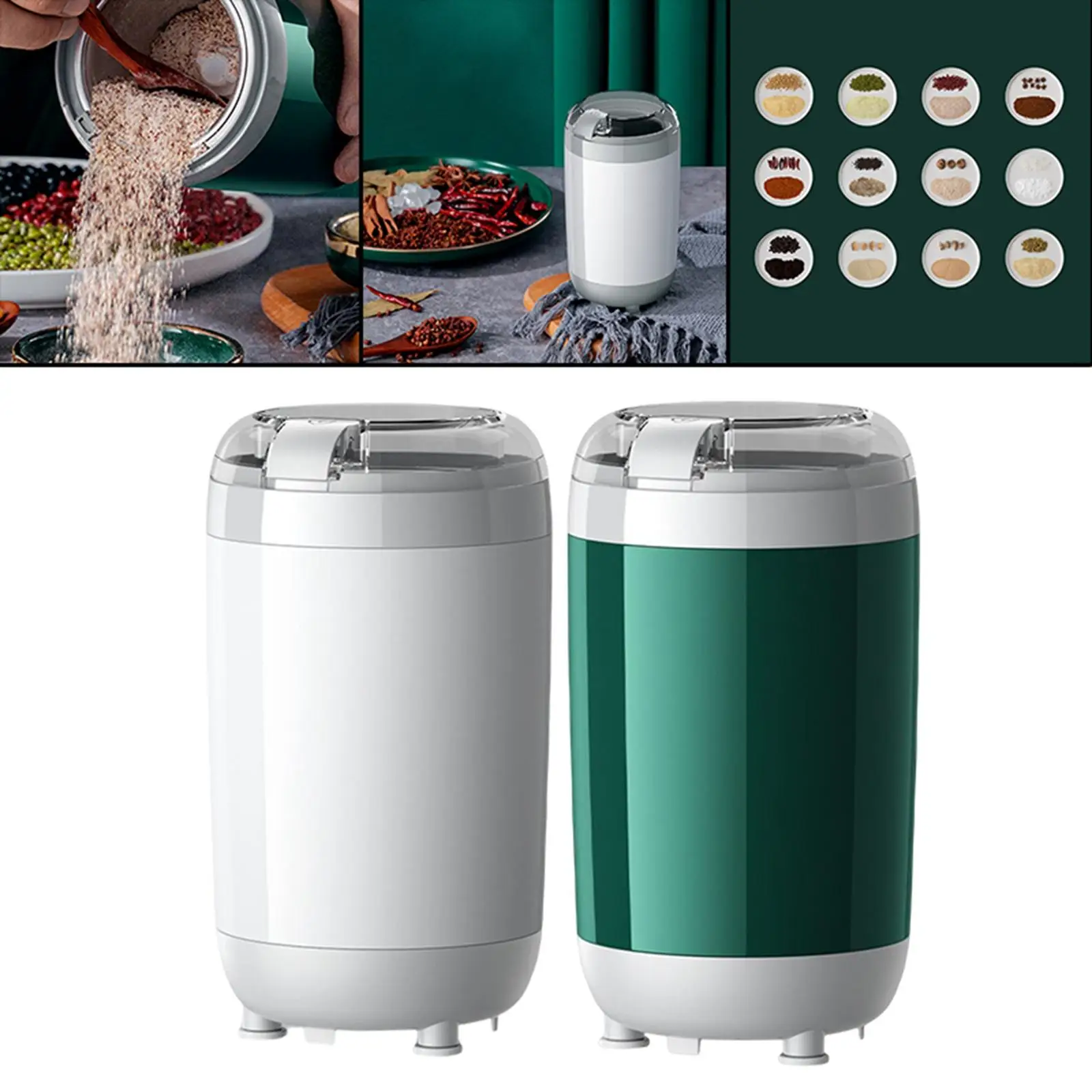 Электрическая мельница для кофейных зерен с кнопкой управления для кофейных зерен