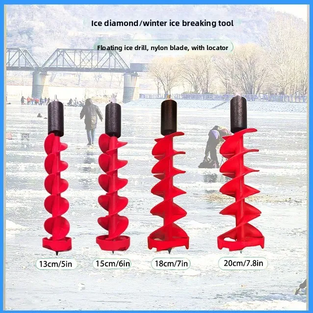 

Winter Electric Ice Drill 20CM with Float Nylon Cordless Ice Fishing Auger for Ice Breaking