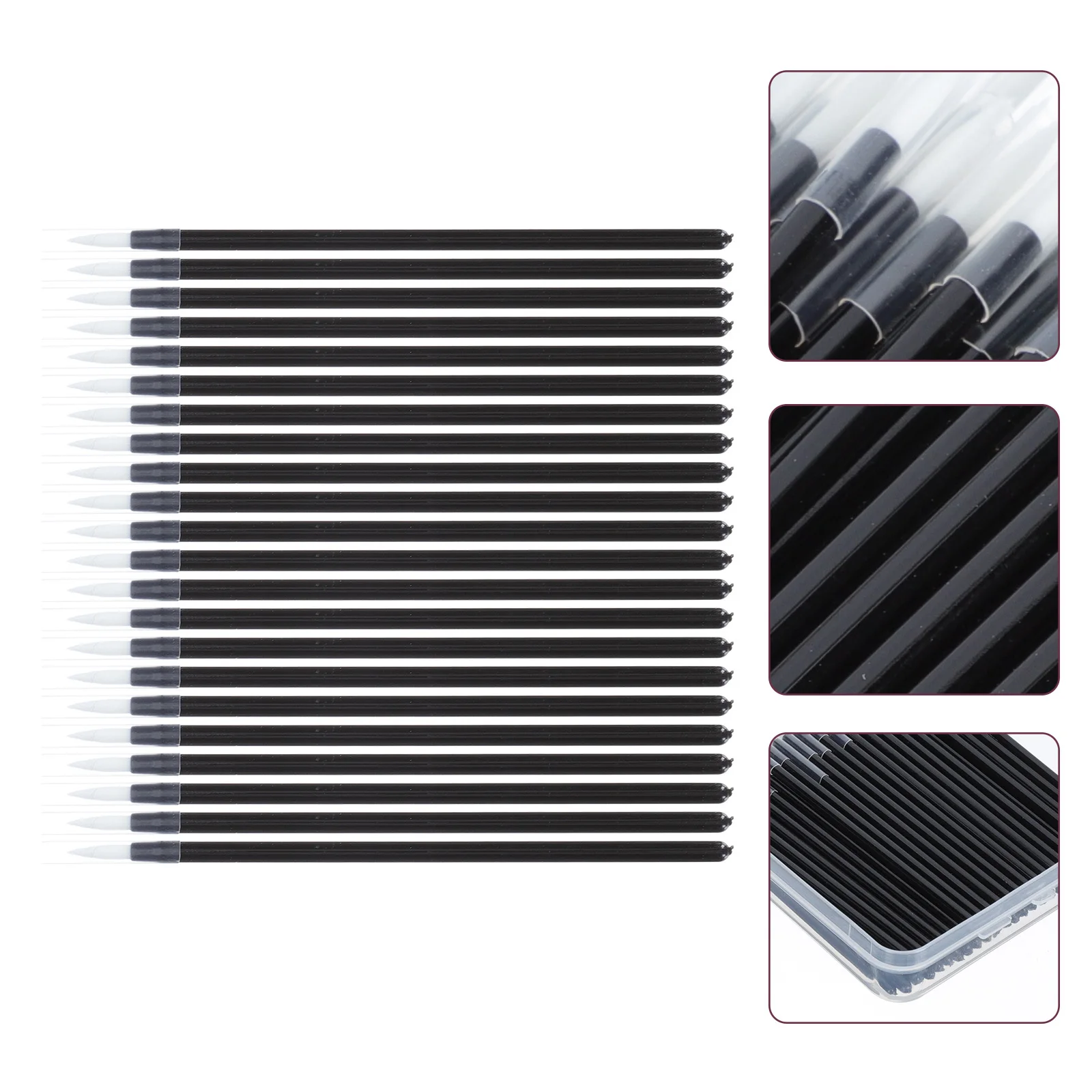 

50Pcs Makeup Brushes Eyeliner Brush Premium Portable Compact Lightweight Easy Carry Applicator for Eye Lip Uniform