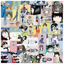 10/50PCS Japanese Comic Girl Stickers Retro Girls Water Cup Helmet Laptop Phone Skateboard Notebook Stickers Waterproof  Sticker