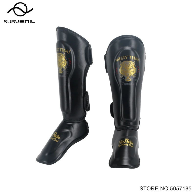 Kickboxing Boks Ochraniacze na golenie Muay Thai Sztuki walki Sanda Wushu Ochraniacze na nogi Taekwondo Ochraniacze na kostki MMA Legginsy bojowe
