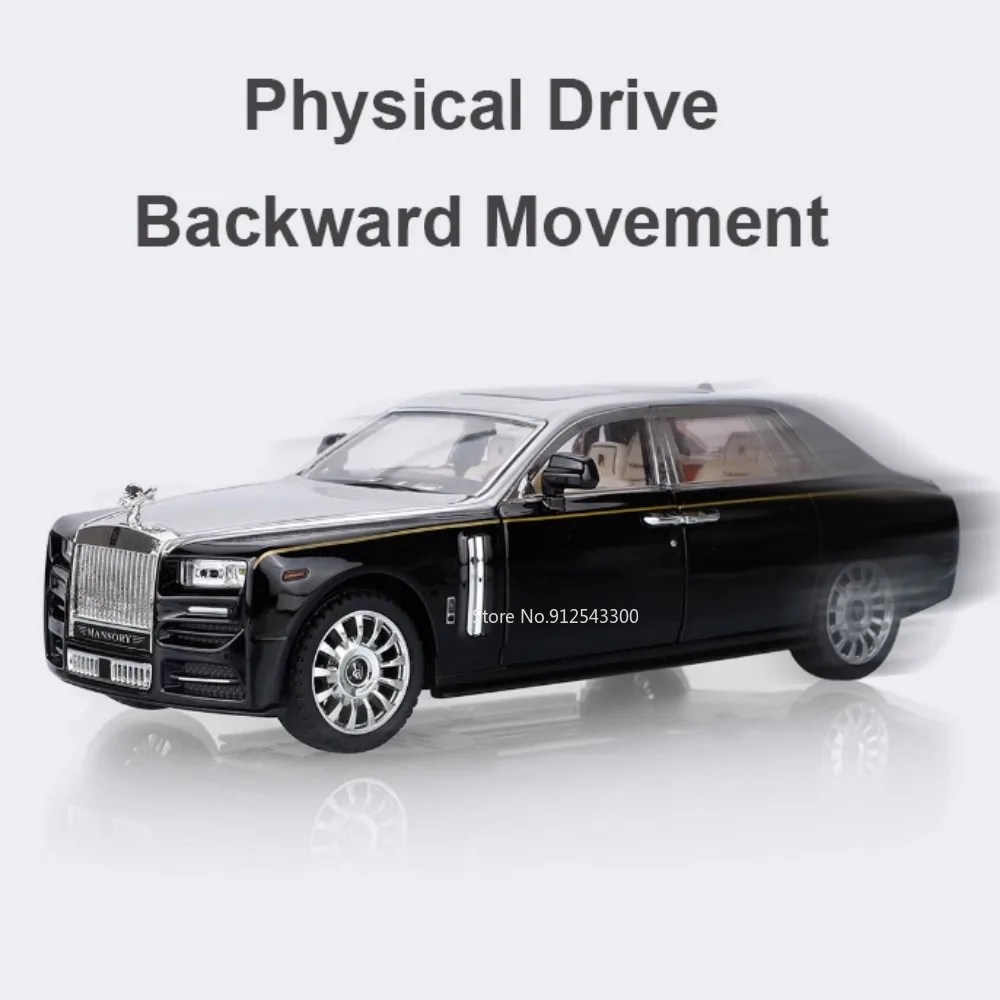 1:24 スケール ファントム スペクター カーモデルおもちゃ メタルダイキャスト シミュレーション車両 プルバックおもちゃ コレクション 男の子の誕生日プレゼント用