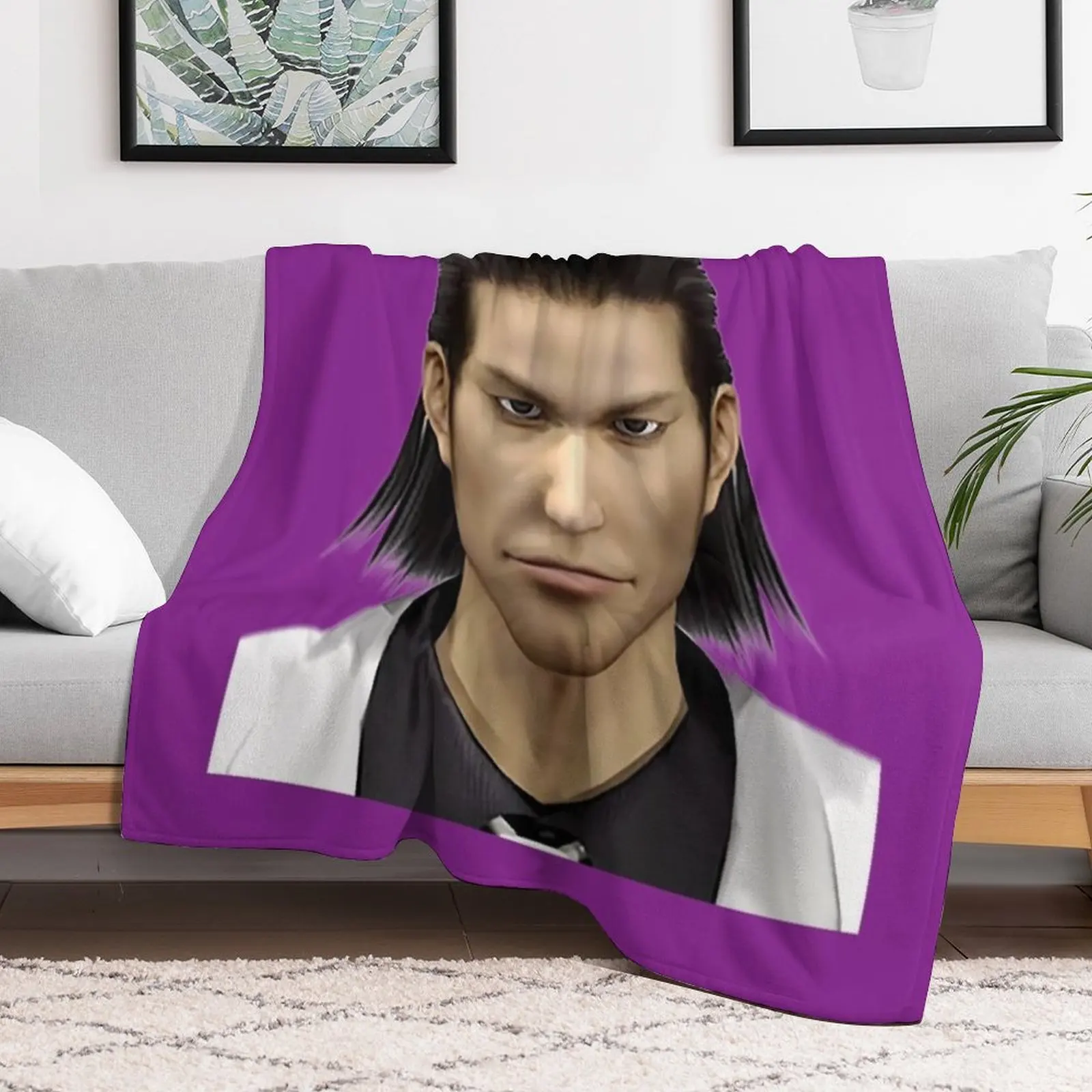 Yakuza Nishiki Throw Pillow \t Throw Blanket