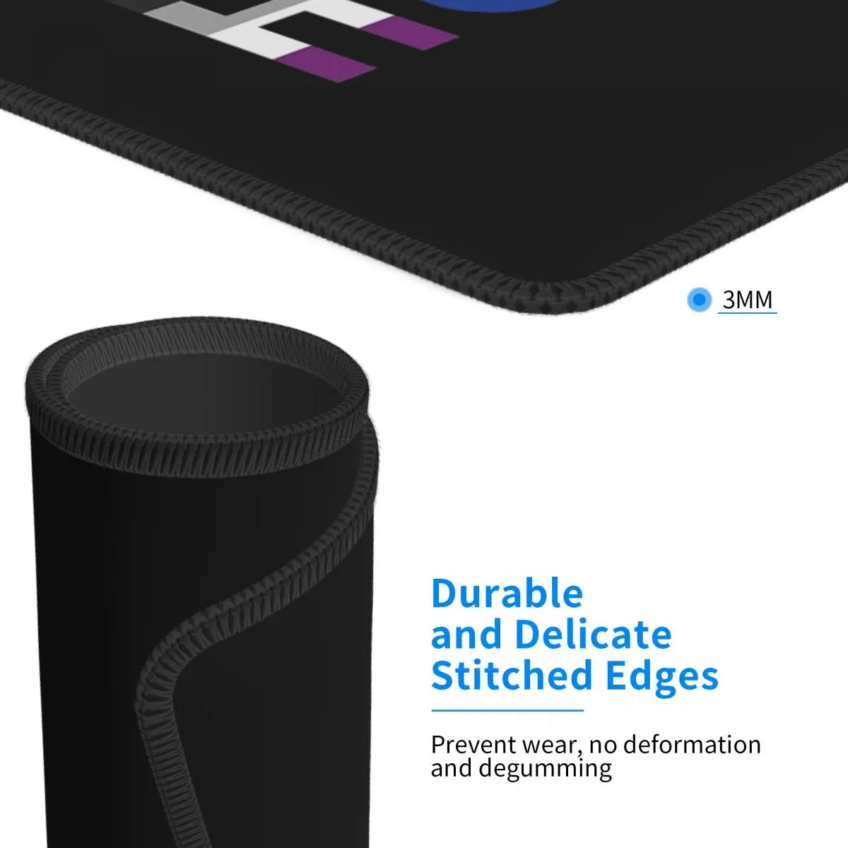 Human, Various Queer Flags Mouse Pad Computer Keyboard Mouse Mat Gaming Laptop Desk Mat Office Accessories Table Mats