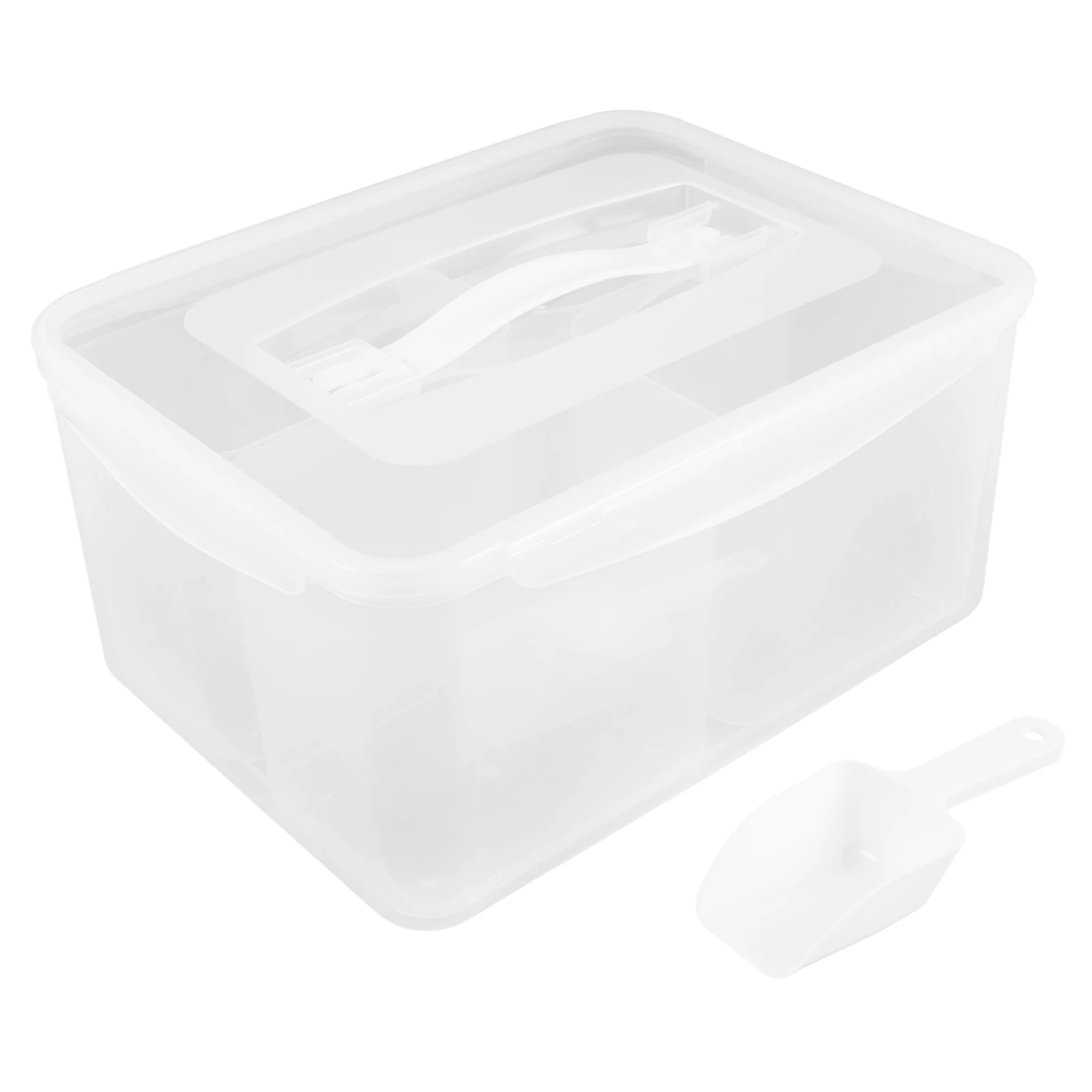 

8L Sealed Divided Plastic Transparent Storage Box Large Capacity Food Container Snack ganizer Tea Bags Holder Portable Kitchen