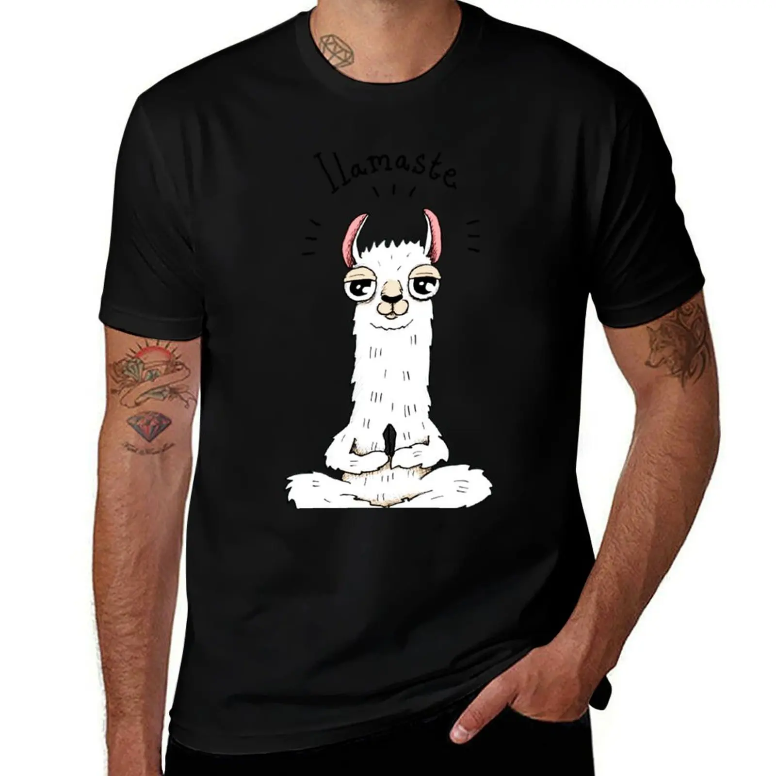 

Llamaste Yoga T-Shirt man t shirt cotton high quality man t shirt cotton T-Shirt