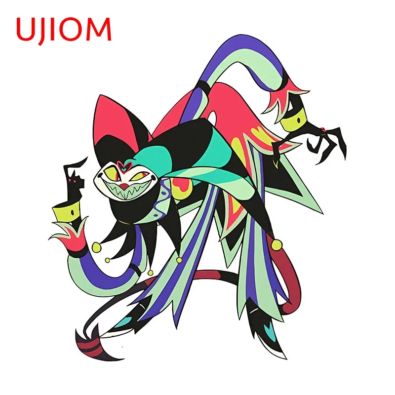 UJIOM Colorful Circus Helluva Boss Wall Stickers Sunscreen Waterproof Fizzarolli Skateboard Toilet Decal Living Room Wallpapers