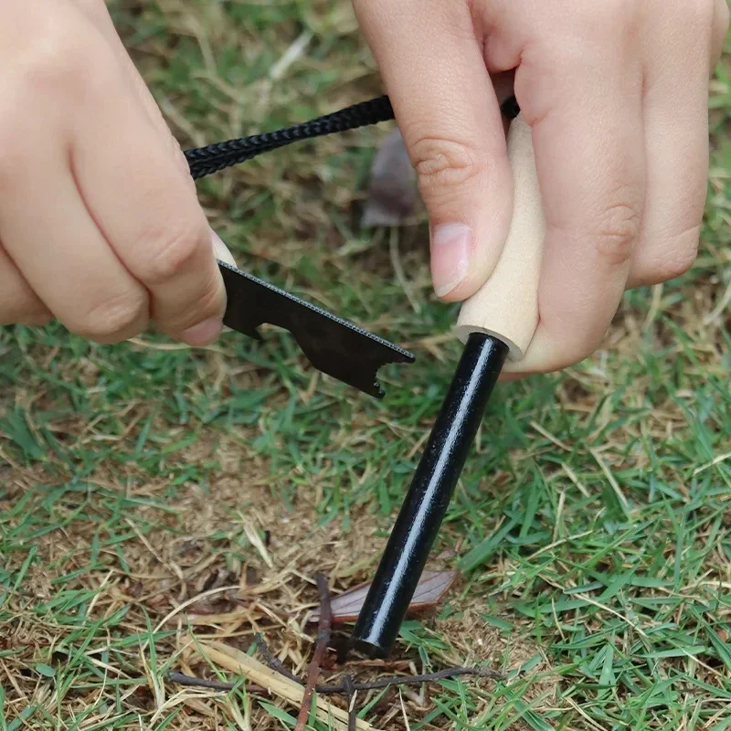 New Outdoor Survival Lighter, Windproof and Waterproof Bottle Opener Flint Umbrella Rope Sleeve, Magnesium Rod Scraper Lighter - Image 2