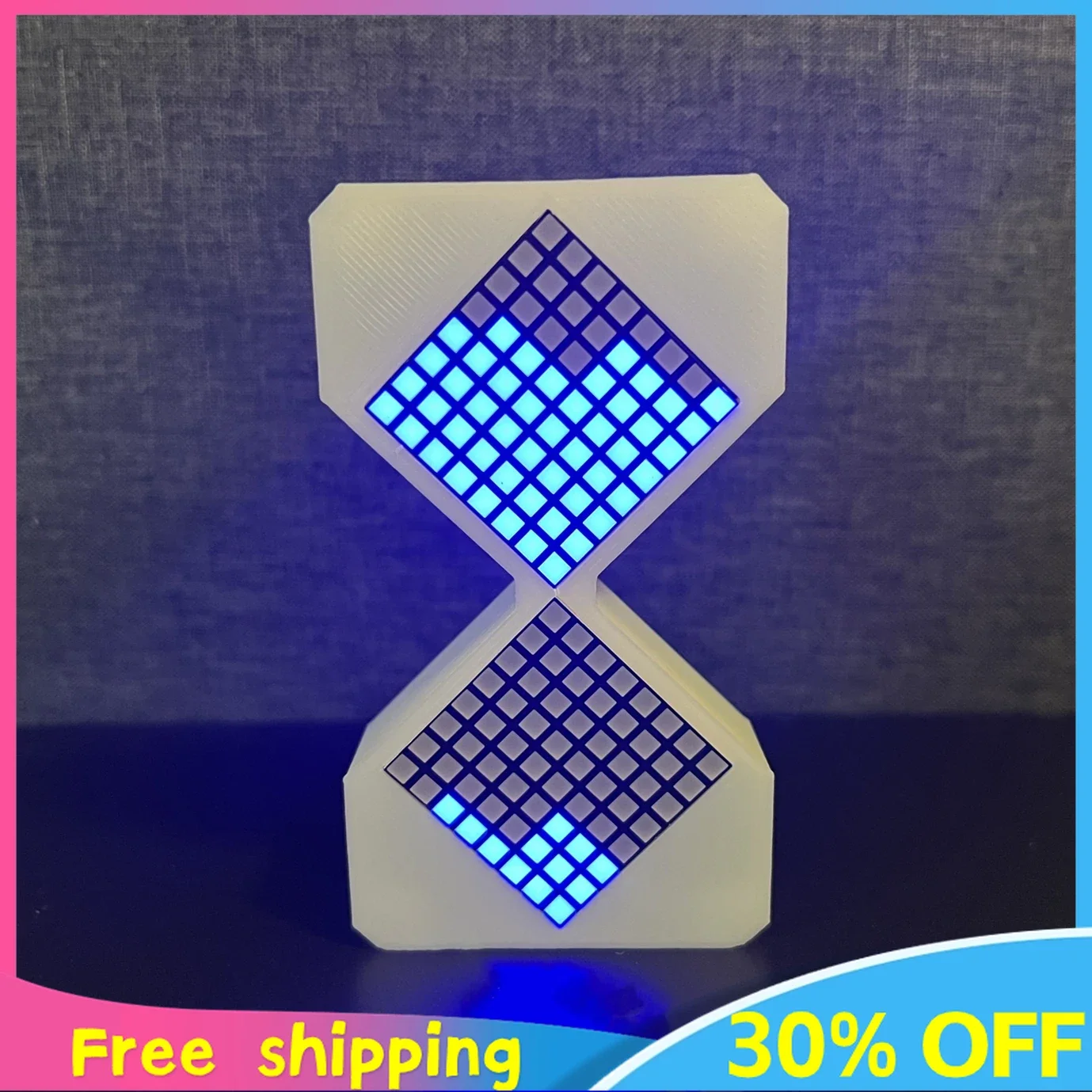 Cyber Hourglass Electronic Hourglass Led DIY Digital Hourglass Cyber Style Sense of Technology Glow Birthday Gift Toys Game Kids