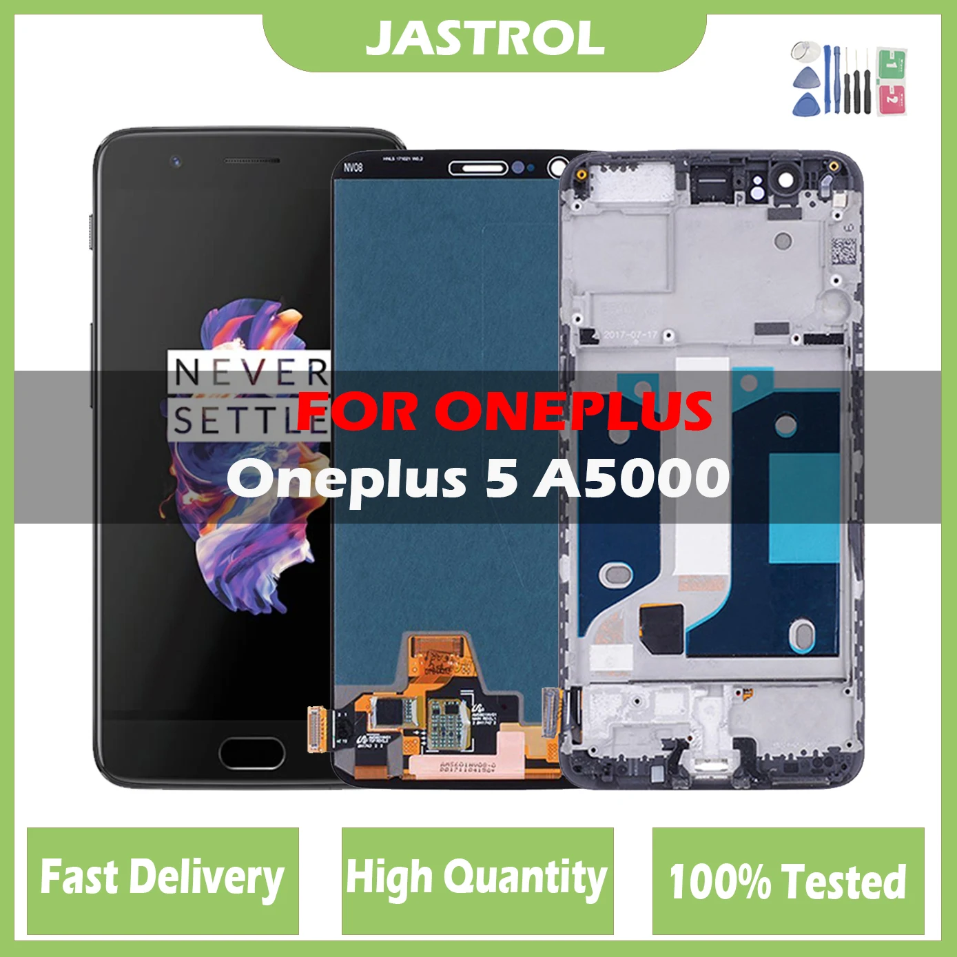 

Original For OnePlus 5T One Plus 5T 1+5T A5010 LCD Display Touch Screen Digitizer For OnePlus 5 One Plus 5 1+5 A5000 With Frame