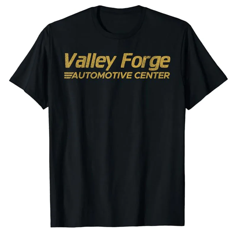 

Valley Forge Automotive Distressed Look T-Shirt Humor Funny Music Lover Rock Tee Letters Printed Graphic Outfit Novelty Gifts