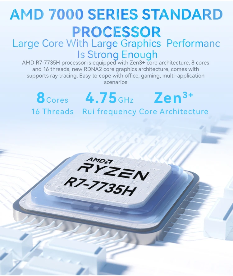 Firebat u6 novo portátil de 16 espaços ryzen 7 7735h/7840h 2560*1600 ddr5 wifi6 bt5.1 120hz negócios ultra fino computador notebooks