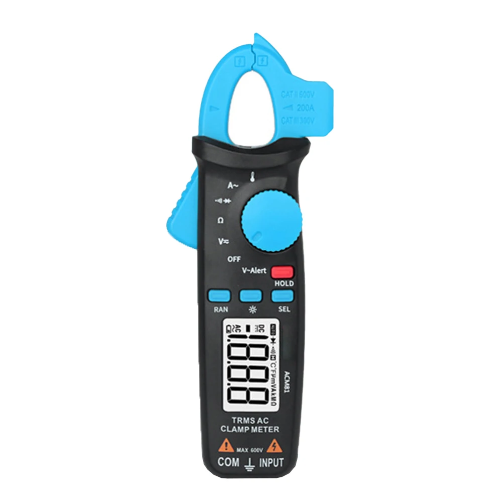 

ACM81 Digital Clamp Meter True RMS DC AC Multimeter Ohm Diode NCV Tester NCV Function for Non Contact Voltage Detection