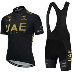 New 2024 UAE Cycling Jersey TEAM ITALIA Bike Maillot Jersey Shorts Set Ropa Ciclismo Men Women Summer Pro Bicycle Clothing