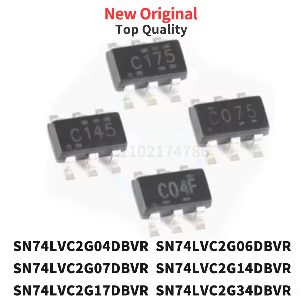 (10 Pcs) SN74LVC2G04DBVR SN74LVC2G06DBVR SN74LVC2G07DBVR SN74LVC2G14DBVR SN74LVC2G17DBVR SN74LVC2G34DBVR SOT23-6 Original New