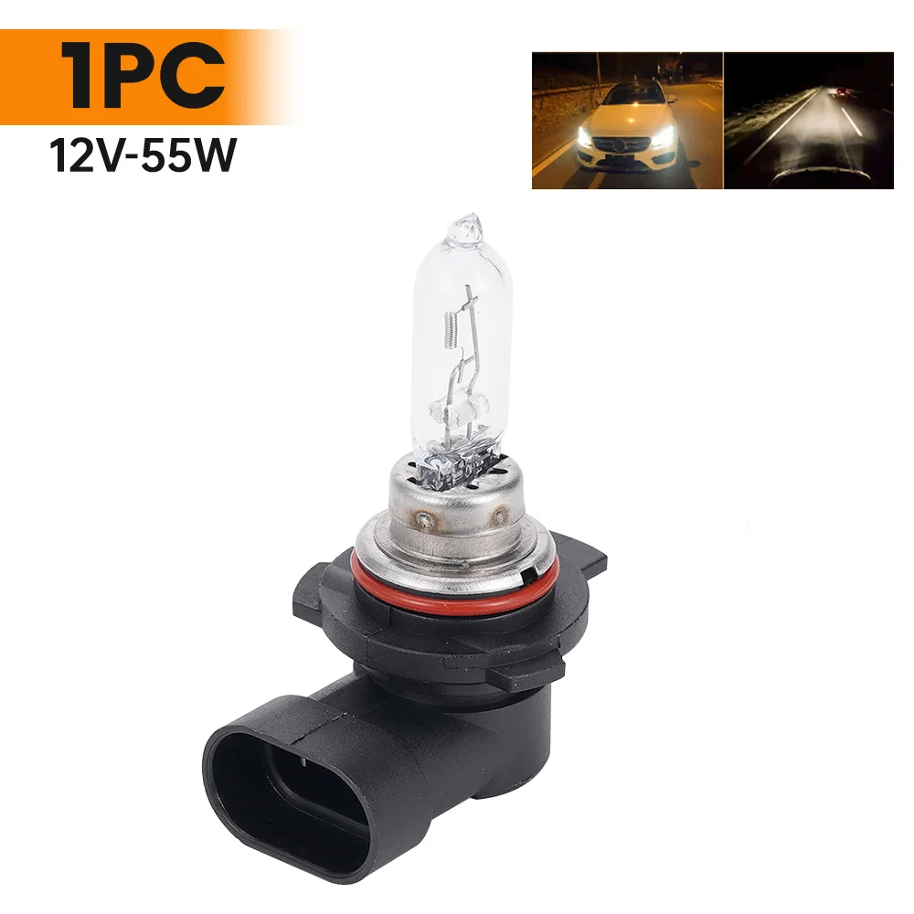 1 قطعة/2 قطعة Hir2/9012 12V55W ضوء واضح عالية الطاقة الأبيض شكل السيارة عالية شعاع/منخفضة شعاع لمبة قطع غيار السيارات لمبة السيارة