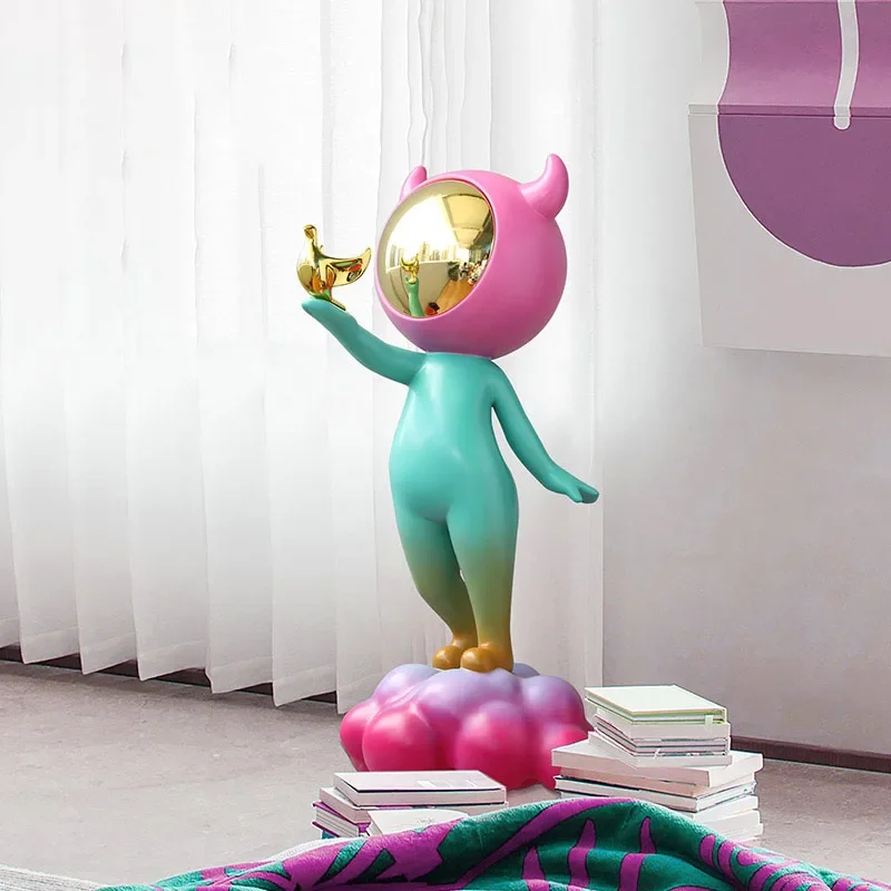 Nordic Home Decor Little devil Statue Luxury Room Decor Large Resin Sculpture LivingRoom Decoration Home Accessories Statues