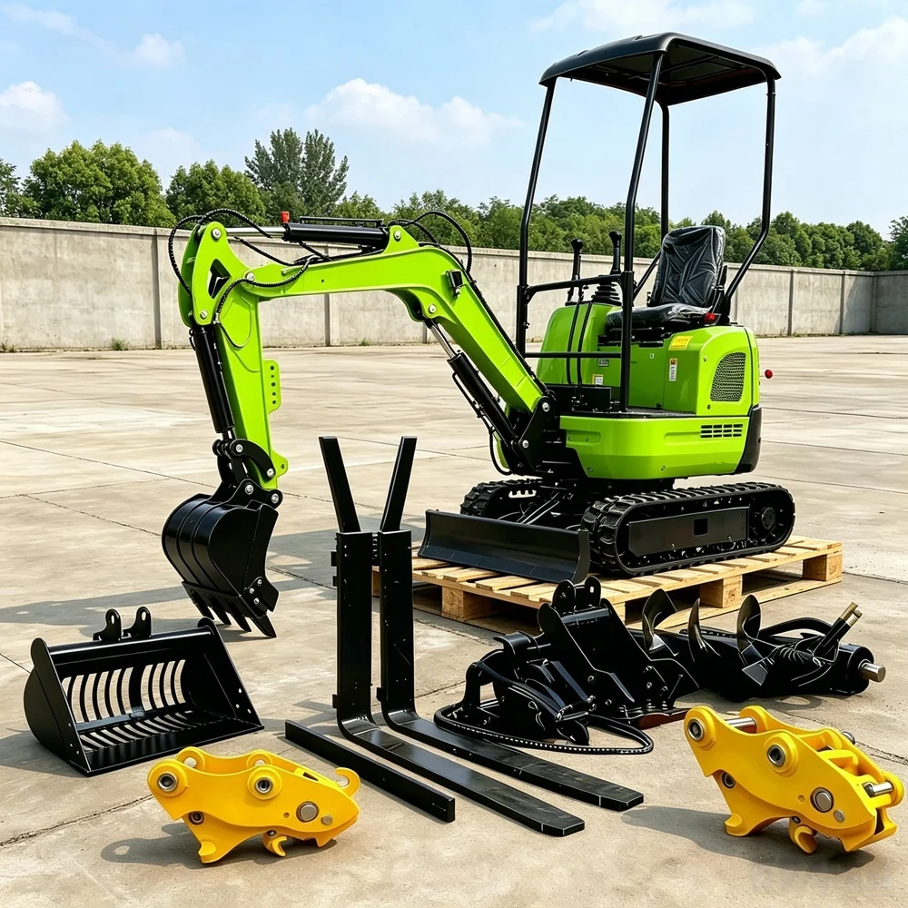 

1.7/1.5Ton Mini Excavator DiggerConstruction Machine For JardinRetroexcavadora DieselSuitable Family Taller