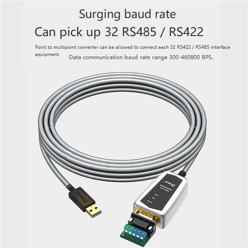 Leading-2X USB 2.0 To RS485 RS422 Serial Converter Adapter Cable For -FTDI Chip Windows 10 8 7