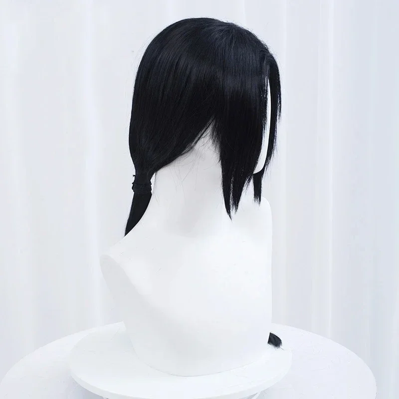 Uchiha Itachi Cosplay peruca, cabelo sintético preto reto longo, resistente ao calor, anime perucas