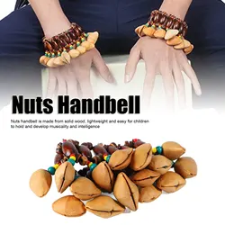 Nüsse Handbell Trommel afrikanischen Stammes-Stil Hand kette Armband Nuss Muschel Schlag instrument Glocke Musik zubehör Spielzeug