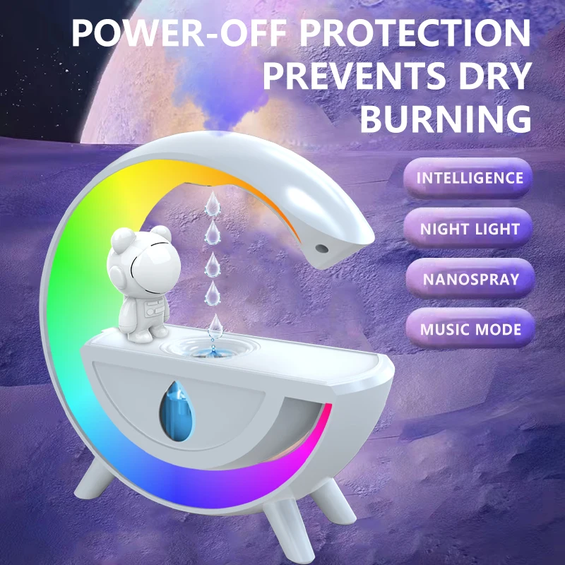 

Multifunctional Astronaut Anti Gravity Air Humidifier Bluetooth Speaker Table Lamp Night Lights RGB Office Bedroom Aromatherapy