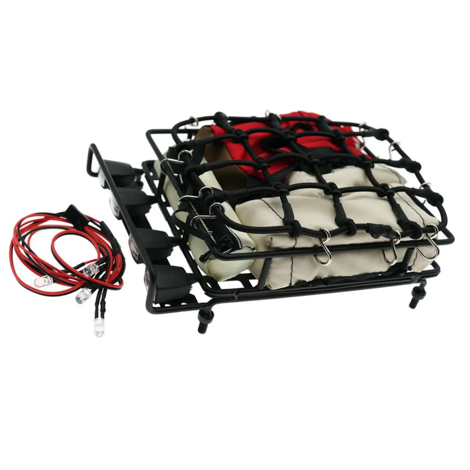 

1: 10 RC Crawler Roof Rack and Luggage Set Decorative Kits, DIY Decoration Parts Realistic Miniature