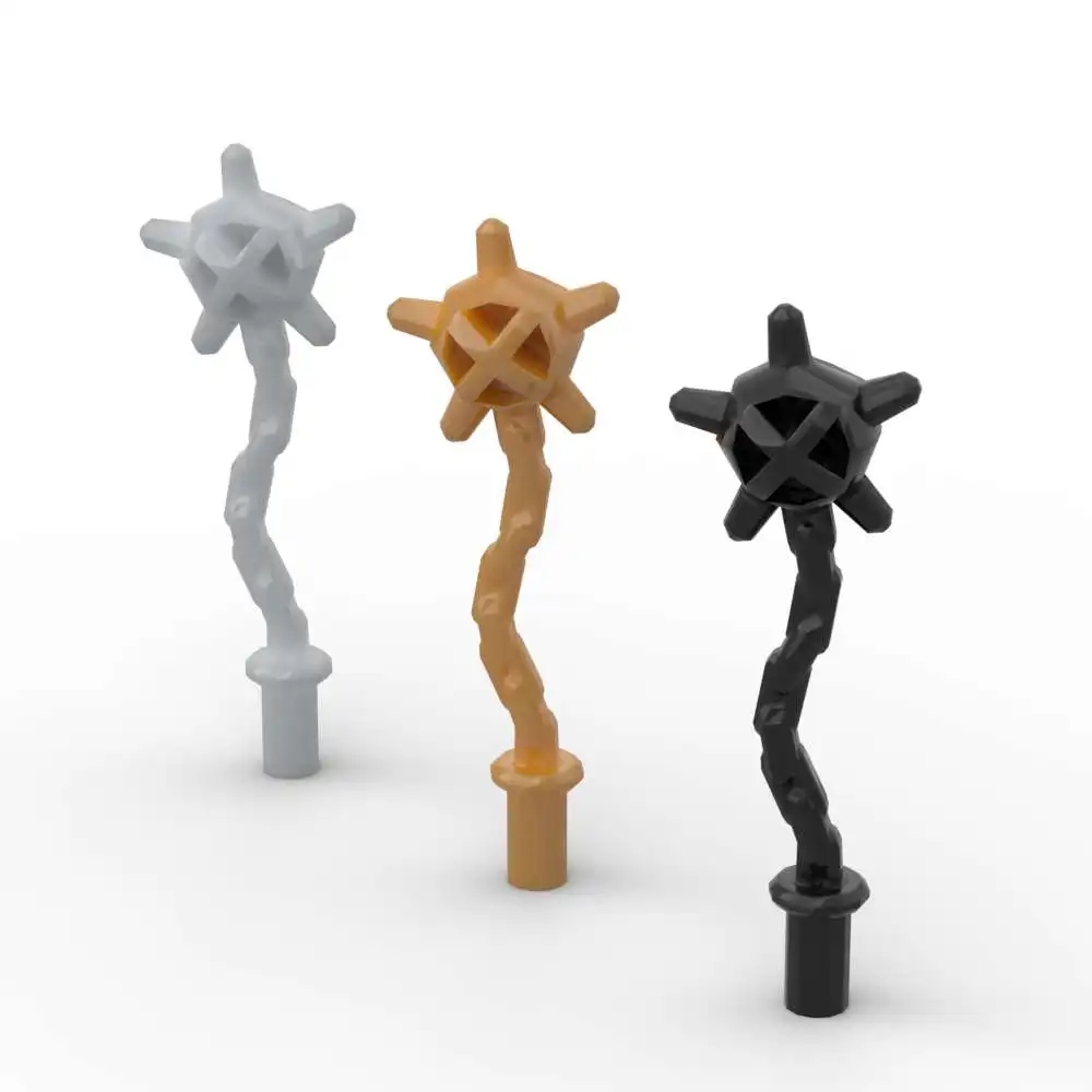 MOC 10PCS 59232 Handheld Body Wear Arms Brick Spiked Flail Mace Substitutable Building Block Toys Adults Boys Holiday Gifts