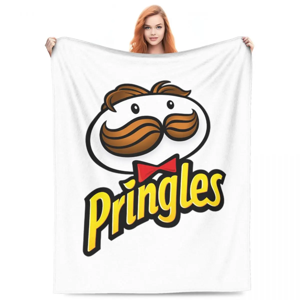 Potato Crisps Chips Pringles Print Blanket Flannel Sofa Throw Blanket Super Soft for Home Bedroom Throws Bedspread Quilt
