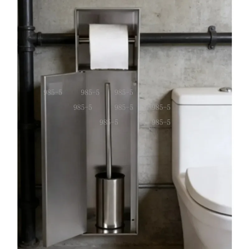 Integrated Bathroom Fixture Hidden Flip Cover Tissue Box With Trash Can