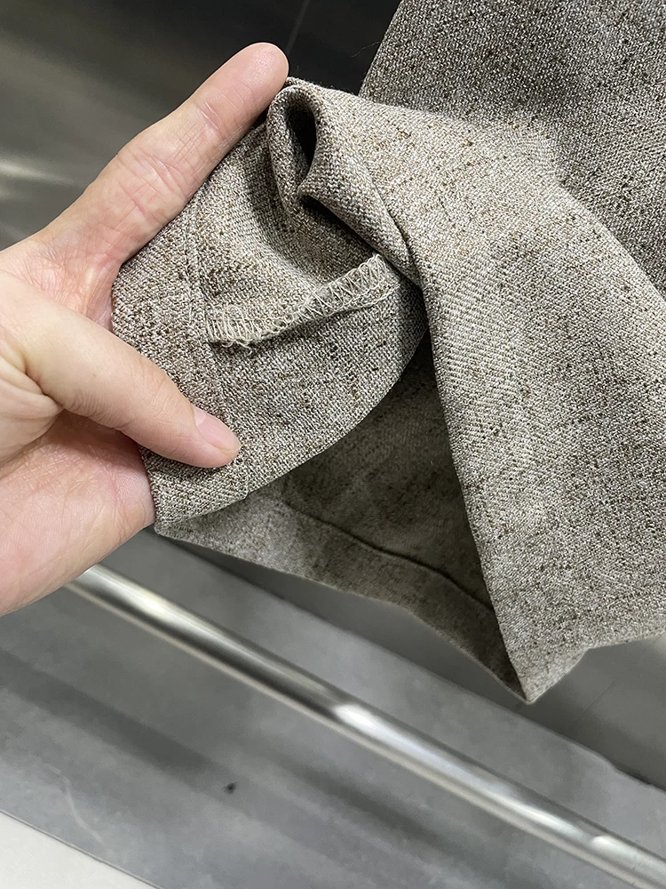 Color block Patchwork Gürtel lässig lose Hosen für Frauen hohe Taille gespleißte Taschen Temperament weites Bein Hosen weiblich neu