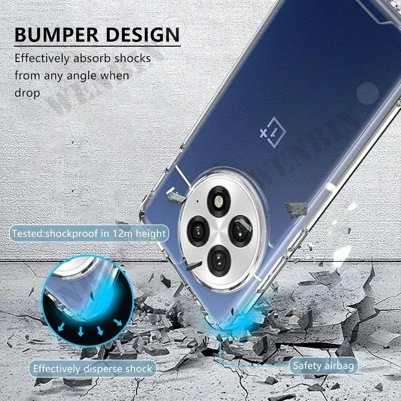 Transparent TPU Shockproof Case For OnePlus 13 12 R Protective Cover Coque Capa Funda