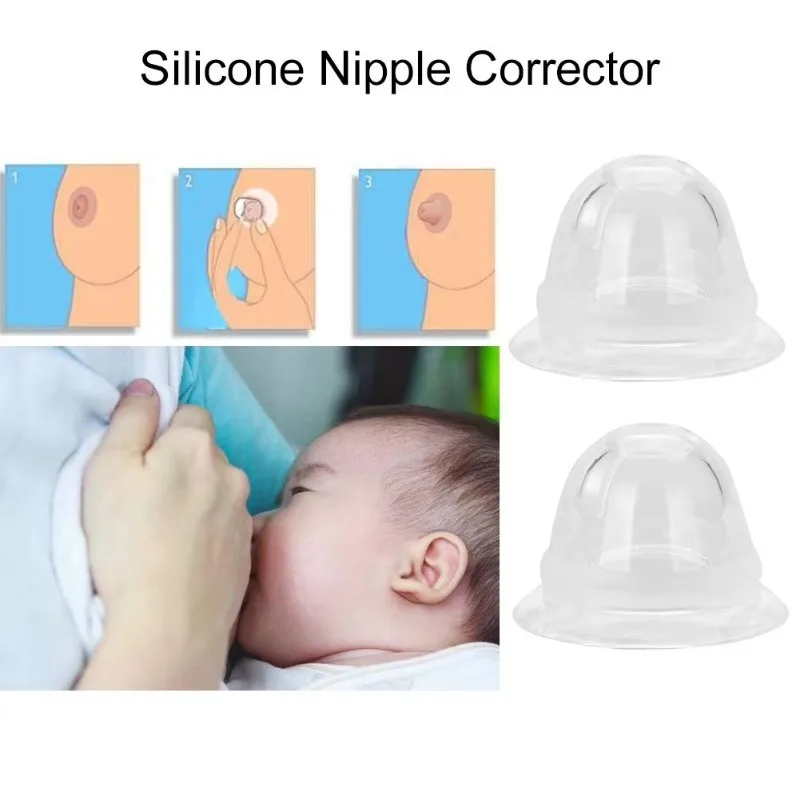 1 Pair Nipple Sucker Puller Aspirator for Correction Flat Inverted Nipples Breast Women Silicone Nipple Corrector view 6