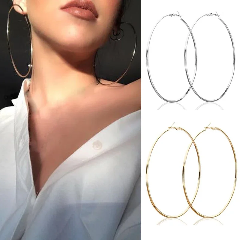 SOHOT Fashion Big Small Nickel Free Hoop Earrings 8 Sizes Party Jewelry Accessories for Women OL Mother Day Gift Wholesale Price