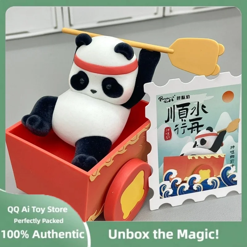 Original Panda Roll Dragon Boat Racing Mystery Box Random Chubby Panda Collectible Toy Blind Box Desktop Decor Surprise Gift Toy