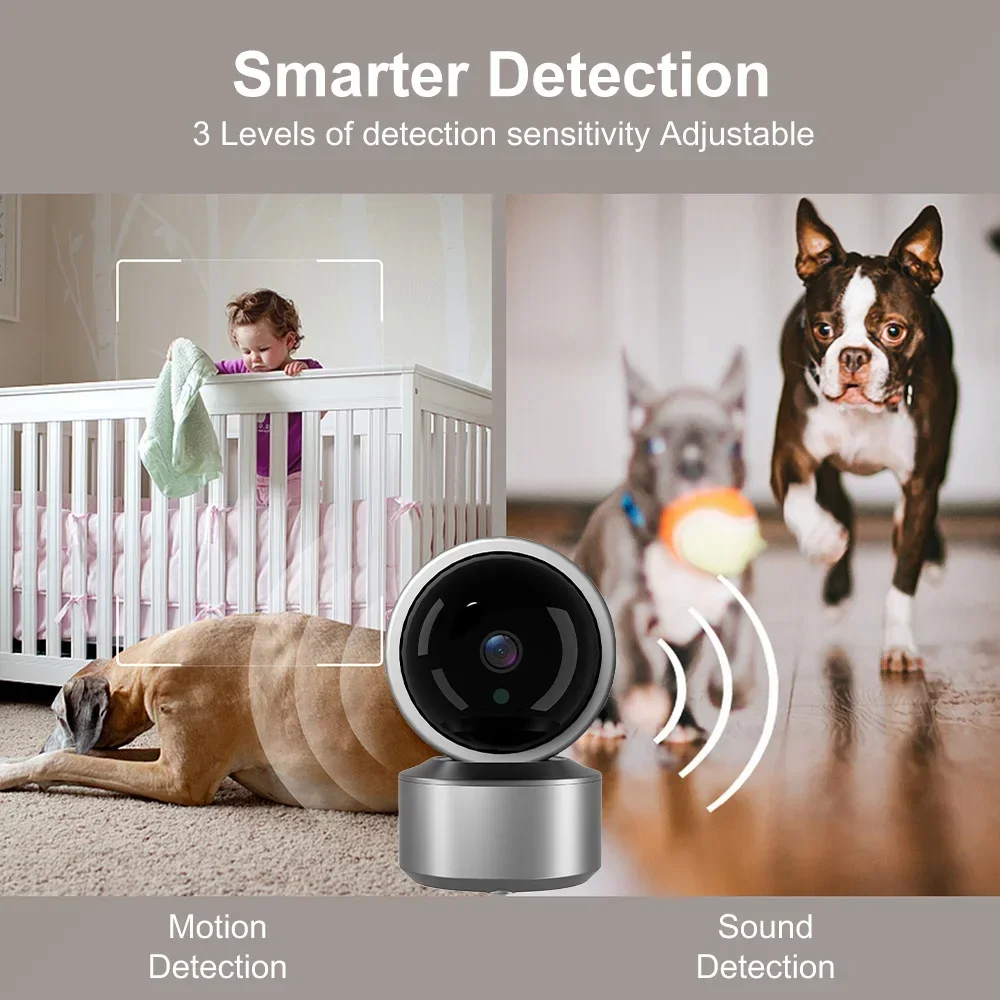 Tuya Smart Life 5MP Baby Monitor Security Camera 355° PTZ Auto Tracking IR Night Vision Two-Way Audio