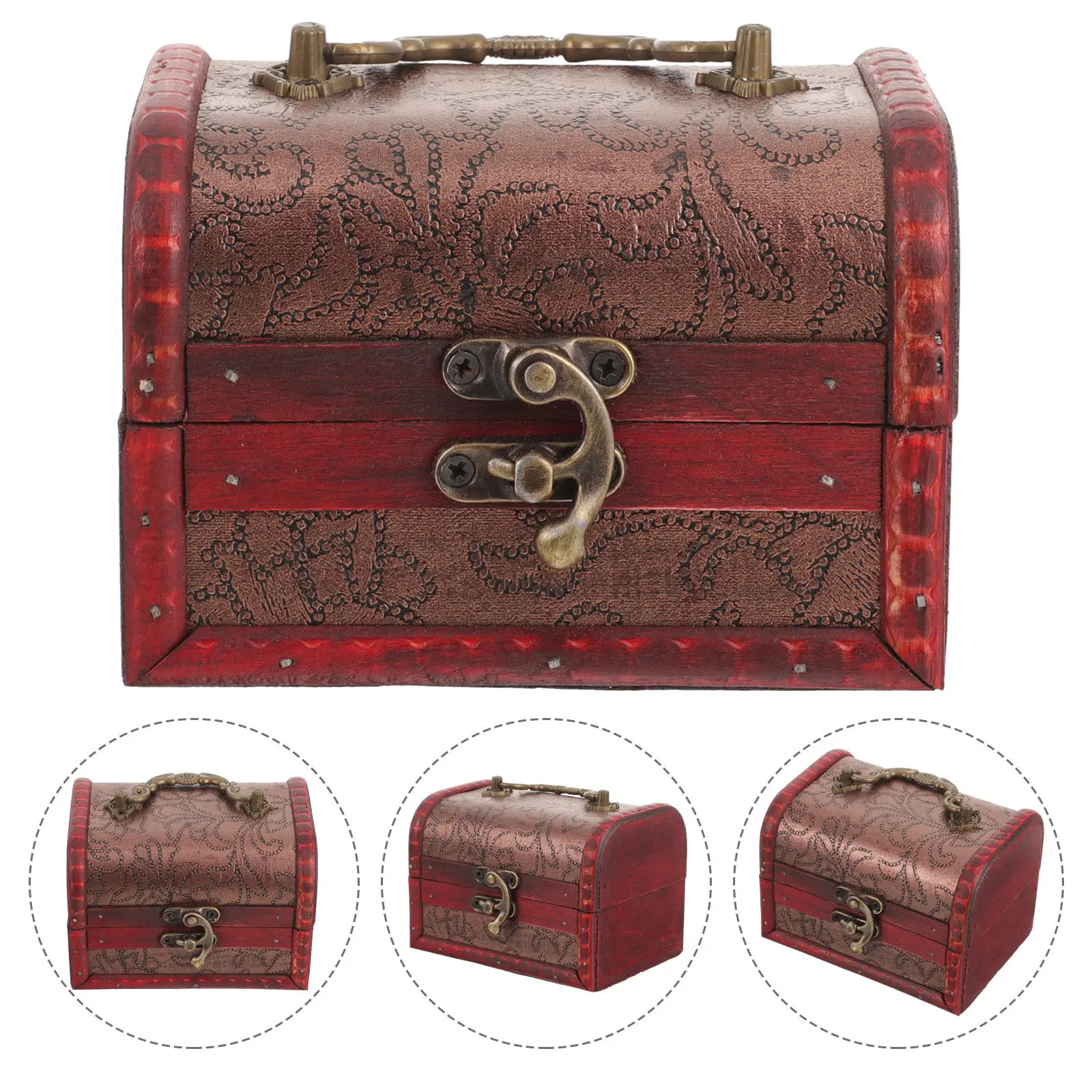 

2 шт. винтажные деревянные шкатулки для хранения украшений, органайзеры для мелочей, в ретро-стиле, маленькие деревянные коробки для демонстрации украшений с крышками