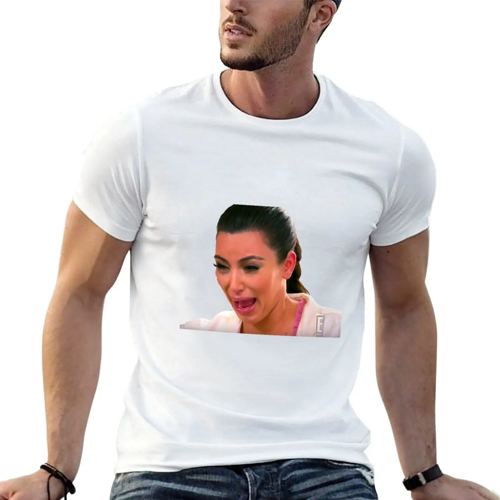 kim crying T-Shirt tshirts personalised blacks outfits for men