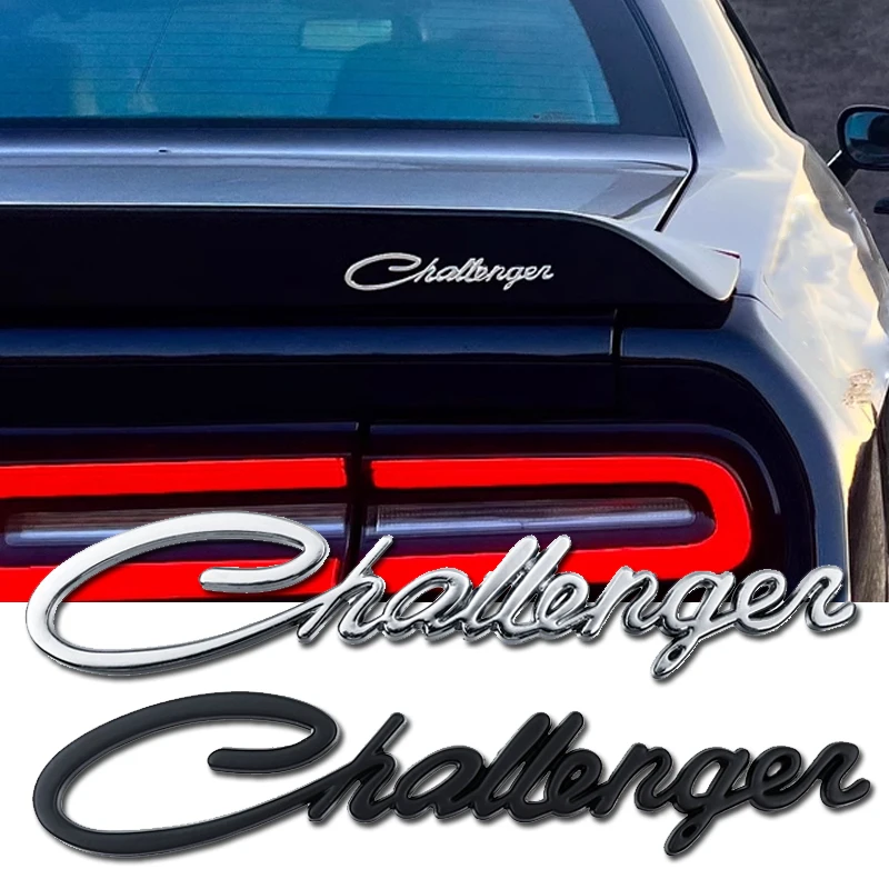 Insignia de letras en inglés Challenger de Metal, pegatinas de decoración para coche, para Dodge Challenger Journey Charger Ram calibre 1500, caravana