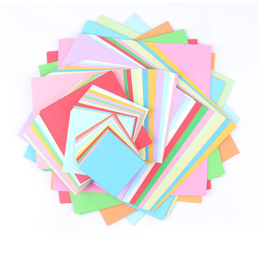 

1000 Pcs Origami Papers Colorful Foldable Double Sided Square Craft Project Supplies Kids Activity ArtDecoration DIY Party