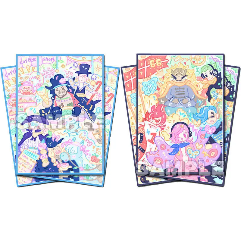 60pcs/set One Piece Blackbeard Pirates Germa 66 War House Card Sleeve Anime Game Collection Card Protective Cover Gift 67*92mm
