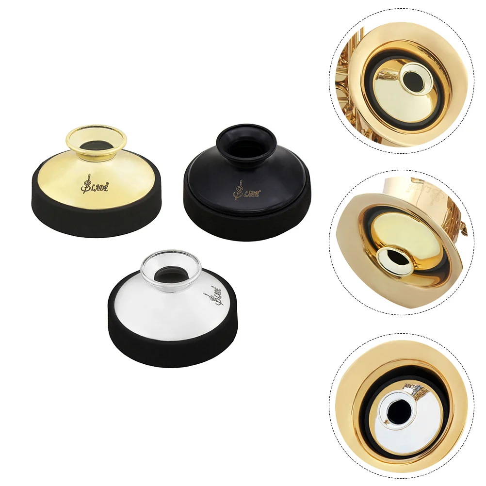 

3 Pcs Saxophone Mute Alto Plastic Sound Dampener Noise Remove Accessory